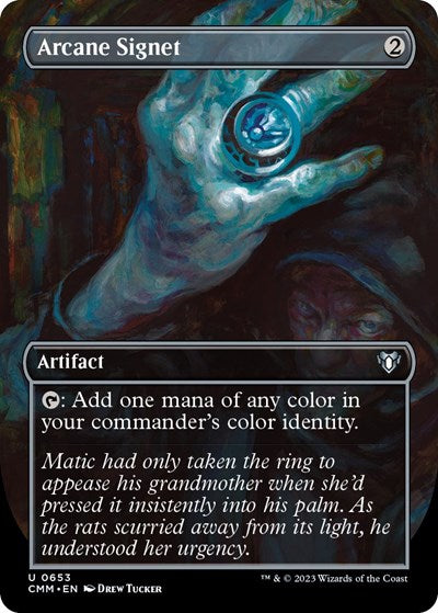 Arcane Signet (Borderless) (Commander Masters) Light Play Foil