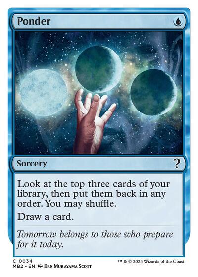 Ponder (White Border) (Mystery Booster 2) Near Mint