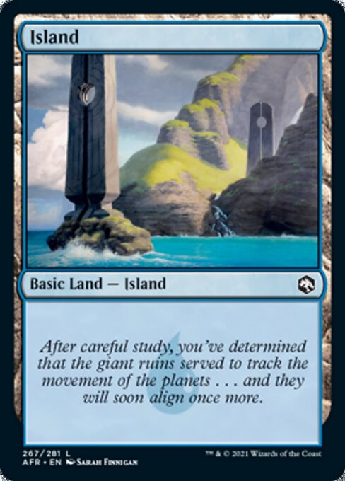 Island (267) (Adventures in the Forgotten Realms) Near Mint Foil