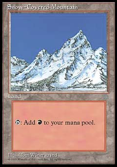 Snow-Covered Mountain (Ice Age) Damaged / Poor