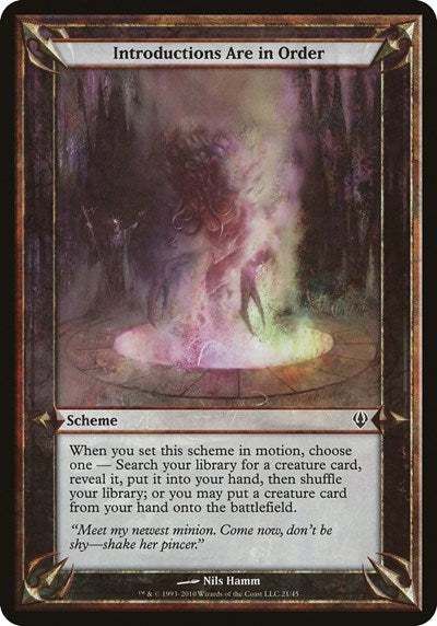 Introductions Are in Order (Archenemy) (Oversize Cards) Near Mint