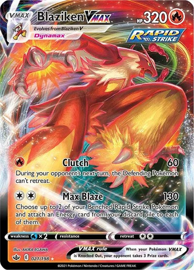 Blaziken VMAX (SWSH06: Chilling Reign) Light Play Holofoil