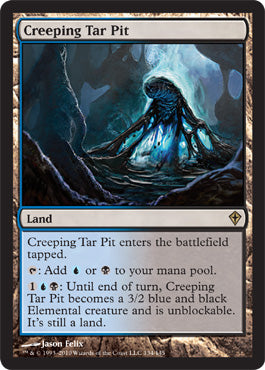 Creeping Tar Pit (Worldwake) Damaged / Poor