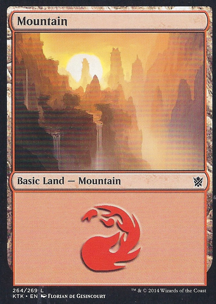 Mountain (264) (Khans of Tarkir) Medium Play Foil