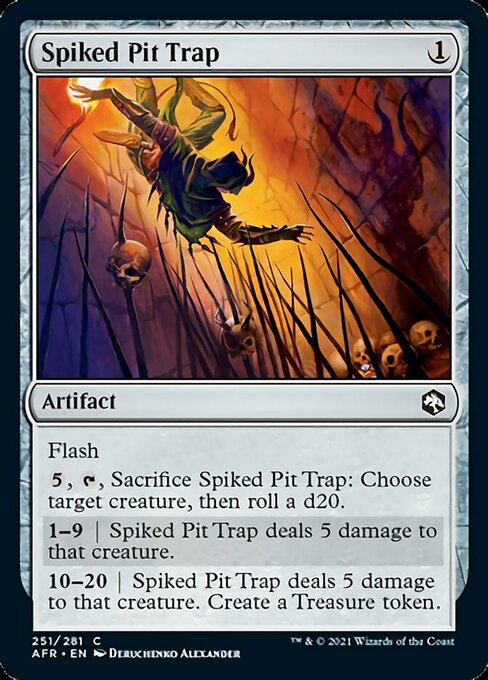 Spiked Pit Trap (Adventures in the Forgotten Realms) Light Play Foil