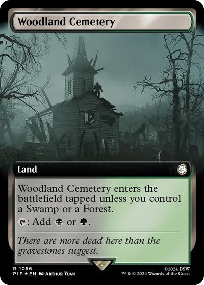 Woodland Cemetery (Extended Art) (Surge Foil) (Universes Beyond: Fallout) Light Play Foil
