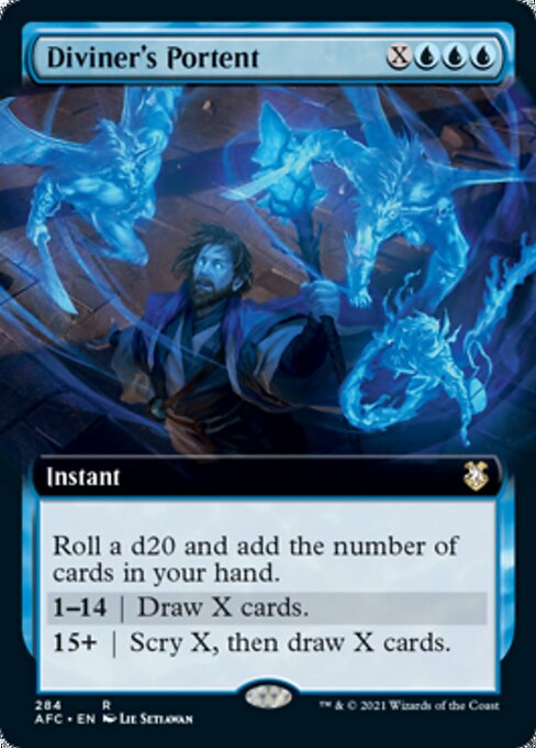 Diviner's Portent (Extended Art) (Commander 2021 Forgotten Realms) Light Play