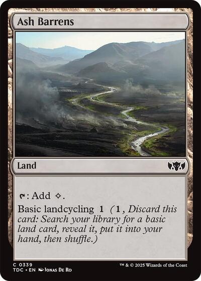Ash Barrens (Commander: Tarkir: Dragonstorm) Light Play