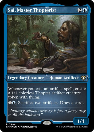Sai, Master Thopterist (Foil Etched) (Commander Masters) Near Mint Foil