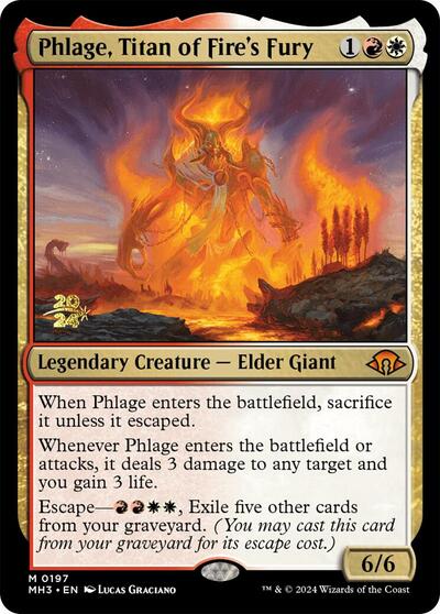 Phlage, Titan of Fire's Fury (Promos: Prerelease Cards) Light Play Foil