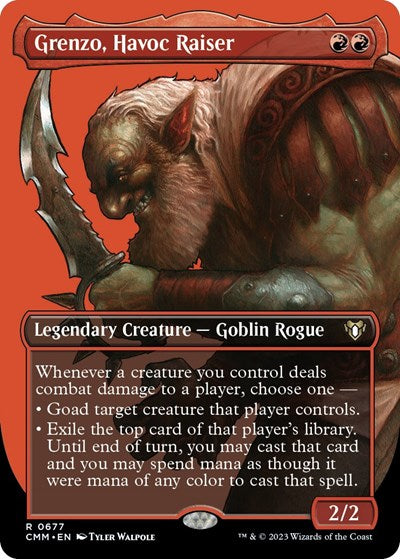 Grenzo, Havoc Raiser (Borderless) (Commander Masters) Near Mint Foil