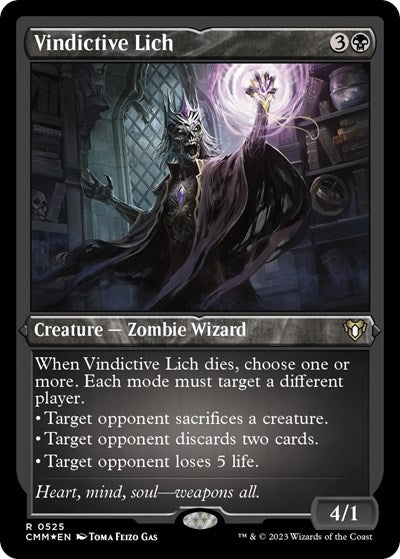 Vindictive Lich (Foil Etched) (Commander Masters) Near Mint Foil