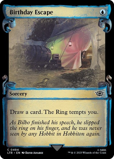 Birthday Escape (Showcase Scrolls) (Universes Beyond: The Lord of the Rings: Tales of Middle-earth) Near Mint Foil