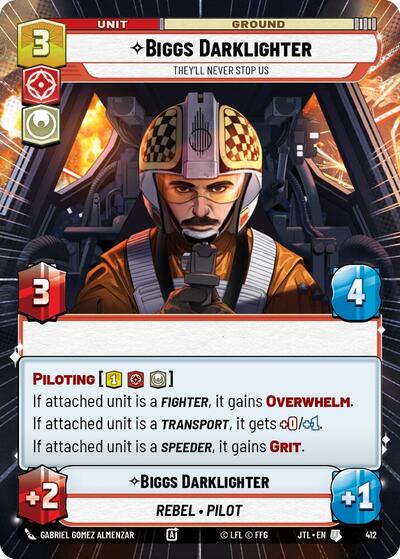 Biggs Darklighter They'll Never Stop Us (Hyperspace) (Jump to Lightspeed) Near Mint