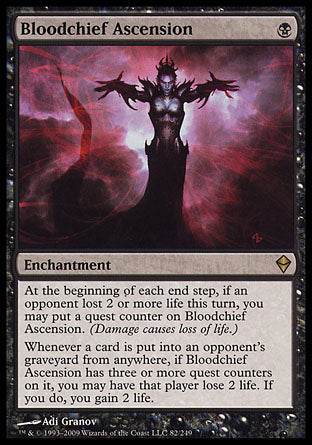 Bloodchief Ascension (Zendikar) Heavy Play Foil