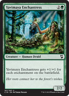 Yavimaya Enchantress (Commander 2018) Light Play