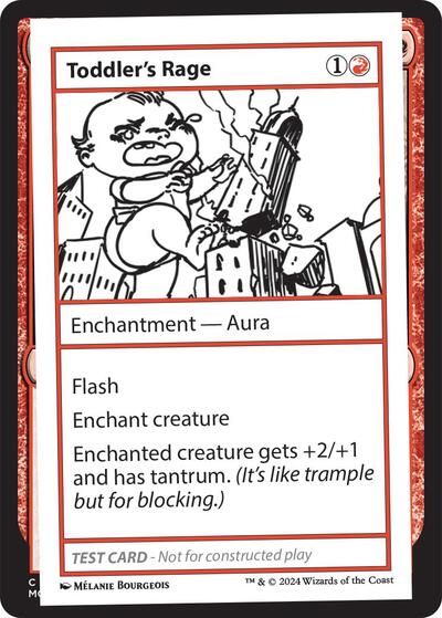 Toddler's Rage (Mystery Booster 2 Playtest Cards) Medium Play