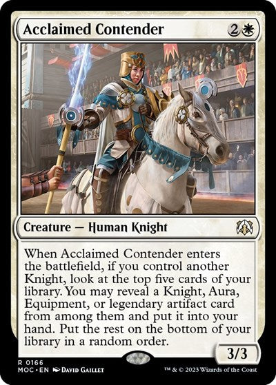 Acclaimed Contender (Commander: March of the Machine) Light Play