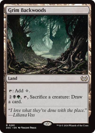 Grim Backwoods (Commander: Duskmourn: House of Horror) Light Play