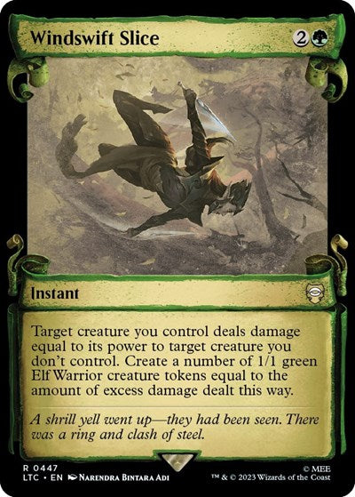 Windswift Slice (Showcase Scrolls) (Commander: The Lord of the Rings: Tales of Middle-earth) Light Play Foil