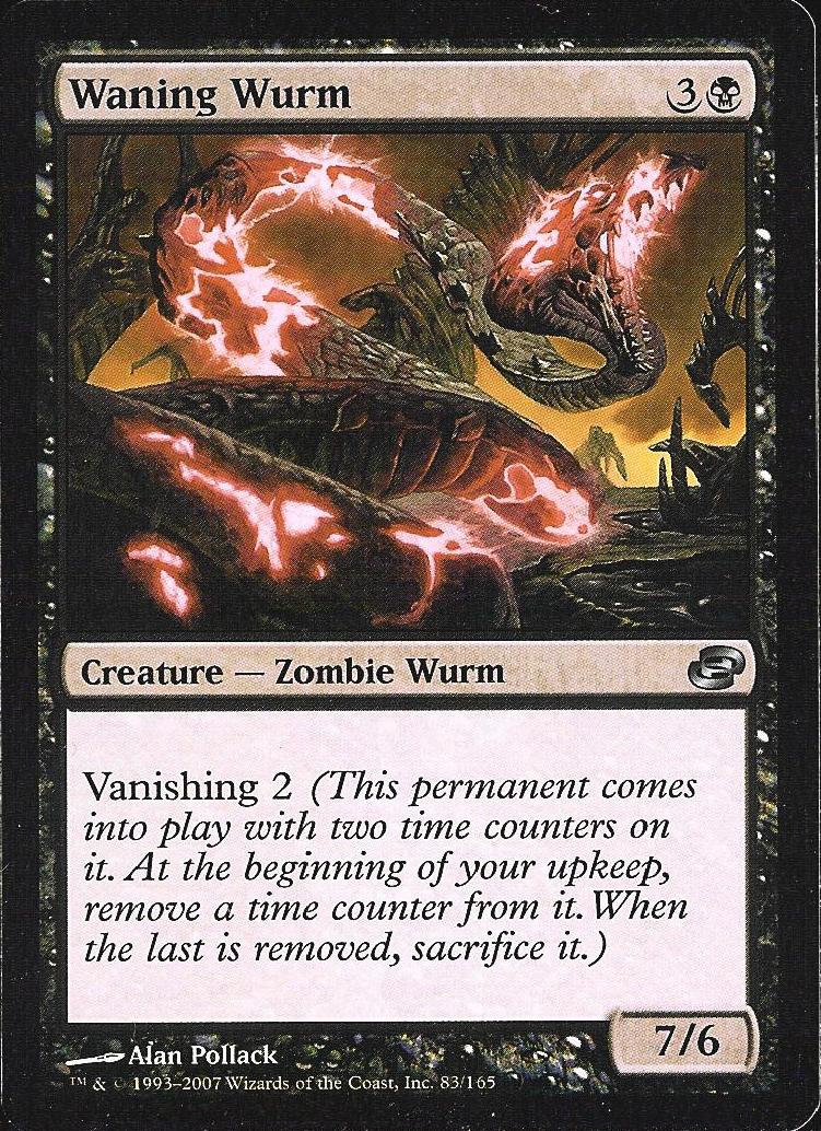 Waning Wurm (Planar Chaos) Light Play Foil