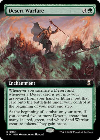 Desert Warfare (Extended Art) (Commander: Modern Horizons 3) Near Mint