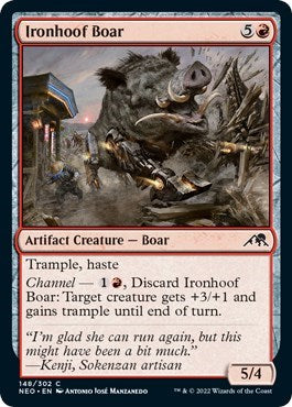 Ironhoof Boar (Kamigawa: Neon Dynasty) Near Mint Foil