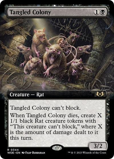 Tangled Colony (Extended Art) (Wilds of Eldraine) Light Play Foil