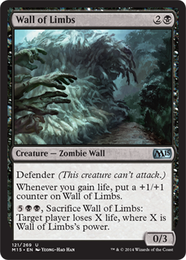 Wall of Limbs (Magic 2015 Core Set) Medium Play