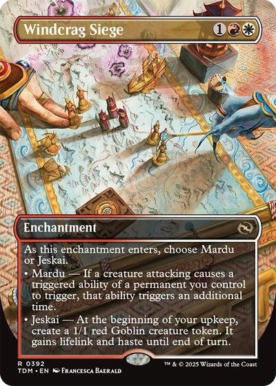 Windcrag Siege (Borderless) (Tarkir: Dragonstorm) Light Play
