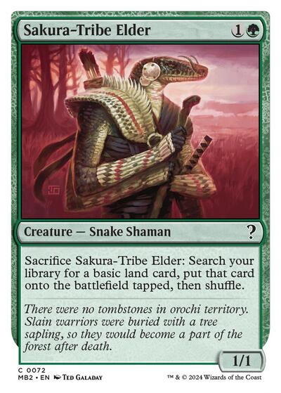 Sakura-Tribe Elder (White Border) (Mystery Booster 2) Near Mint