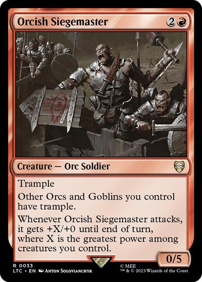 Orcish Siegemaster (Commander: The Lord of the Rings: Tales of Middle-earth) Light Play