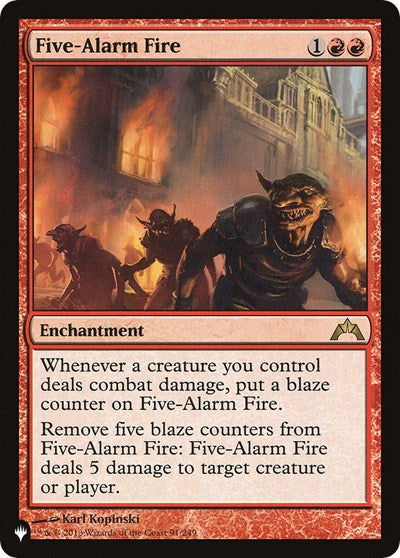 Five-Alarm Fire (The List) Near Mint