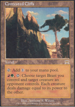 Contested Cliffs (Onslaught) Medium Play Foil