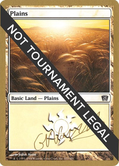Plains (333) - 2004 Gabriel Nassif (8ED) (World Championship Decks) Light Play