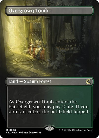 Overgrown Tomb (Borderless) (Ravnica: Clue Edition) Light Play Foil