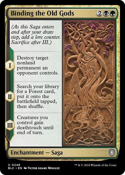 Binding the Old Gods (Commander: Bloomburrow) Light Play