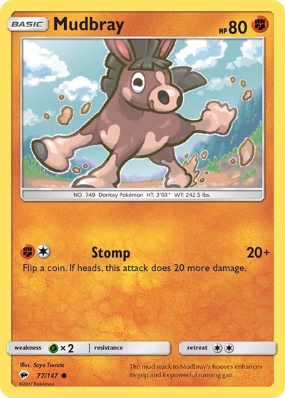 Mudbray (SM - Burning Shadows) Light Play Reverse Holofoil