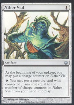 Aether Vial (Darksteel) Light Play Foil