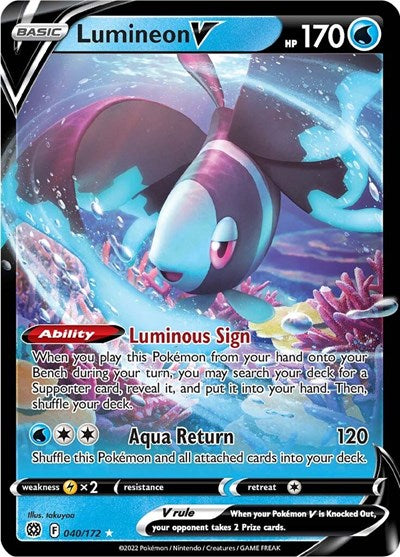 Lumineon V (SWSH09: Brilliant Stars) Near Mint Holofoil