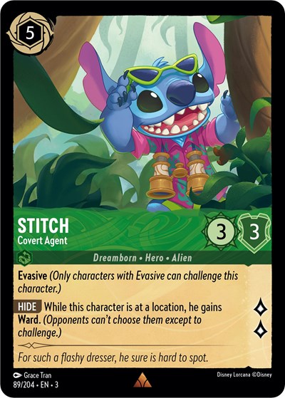 Stitch - Covert Agent (Into the Inklands) Near Mint Cold Foil