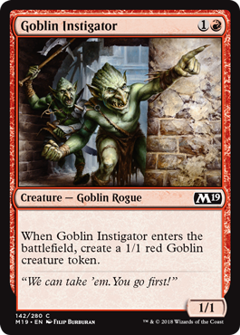 Goblin Instigator (Magic 2019 Core Set) Light Play