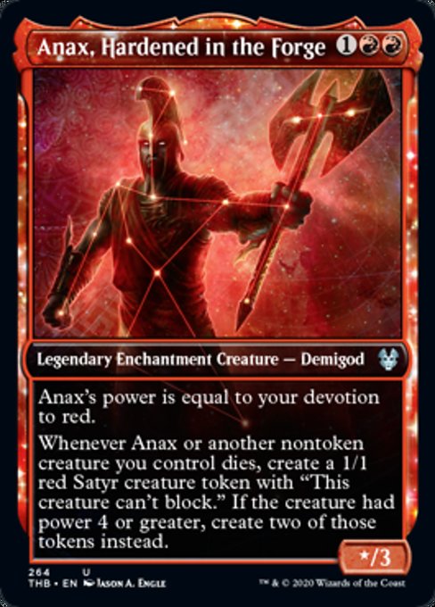 Showcase Aanax, Hardened in the Forge (Theros Beyond Death) Near Mint Foil