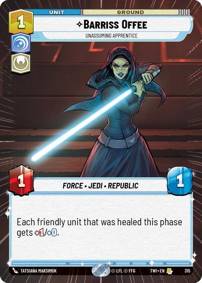 Barriss Offee Unassuming Apprentice (Hyperspace) (Twilight of the Republic) Near Mint Foil