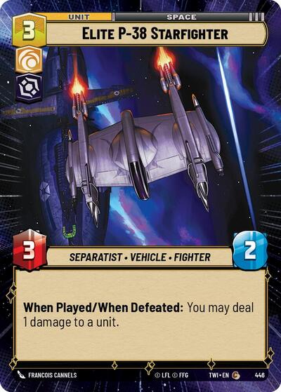 Elite P-38 Starfighter (Hyperspace) (Twilight of the Republic) Near Mint Foil