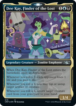 Dee Kay, Finder of the Lost (Showcase) (Galaxy Foil) (Unfinity) Light Play Foil