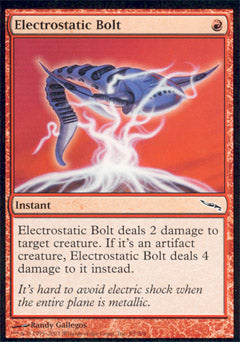 Electrostatic Bolt (Mirrodin) Light Play Foil