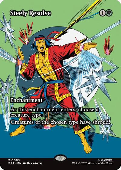 Steely Resolve (Borderless) (Marvel Eternal-Legal) Near Mint Foil
