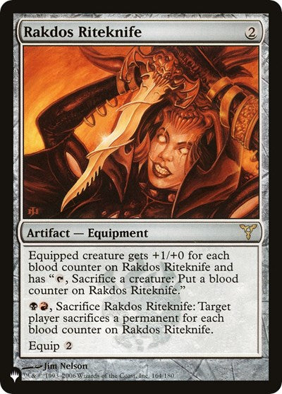 Rakdos Riteknife (The List) Light Play