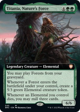 Titania, Nature's Force (Extended Art) (Commander: The Brothers' War) Near Mint Foil